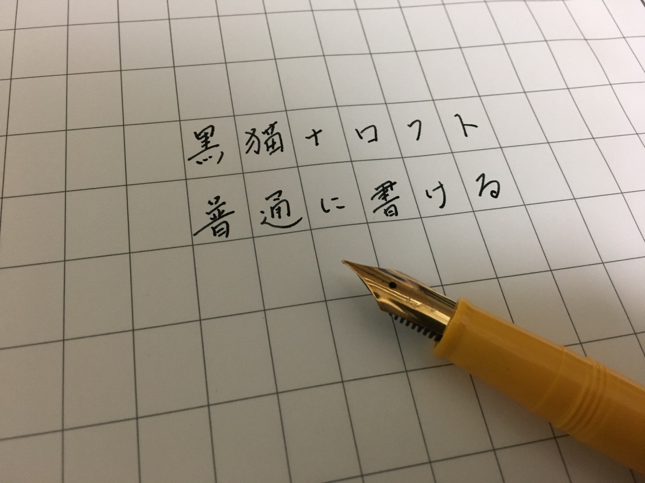 クロネコ万年筆で書いてみた