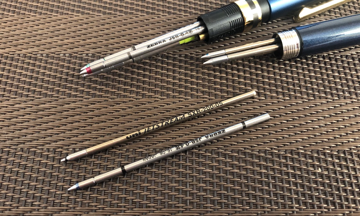 ゼブラの4cリフィルとジェットストリームの4cリフィル